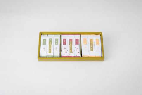 本多屋の外郎 重ねの詰合わせ (3包 / 9本入) 豆外郎・抹茶・季節